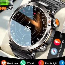 HT30 Smart Watch Rugged Military Men's 1.7 inch 600mAh Battery Compass Sports Fitness Watches Bluetooth Call Smartwatch