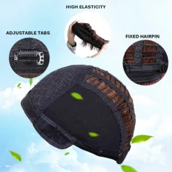 Human Hair Blend Wig Medium Length Natural Wave Side Part Layered Haircut Asymmetrical With Bangs Blonde Cosplay Curler & straightener Natural Hairline Capless Burmese Hair Women's All Golden Brown