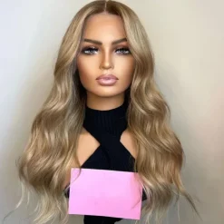 Human Hair 13x4 Lace Front Wig Free Part Brazilian Hair Wavy Blonde Multi-color Wig 130% 150% Density Highlighted / Balayage Hair Glueless For Women Long Human Hair Lace Wig