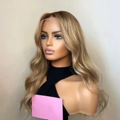 Human Hair 13x4 Lace Front Wig Free Part Brazilian Hair Wavy Blonde Multi-color Wig 130% 150% Density Highlighted / Balayage Hair Glueless For Women Long Human Hair Lace Wig