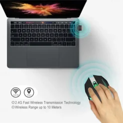 HXSJ M10 2.4Ghz Wireless Gaming Mouse 2400dpi Built-in Battery Rechargeable 7 Color Backlight Breathing Comfort Gamer Mice