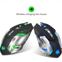HXSJ M10 2.4Ghz Wireless Gaming Mouse 2400dpi Built-in Battery Rechargeable 7 Color Backlight Breathing Comfort Gamer Mice