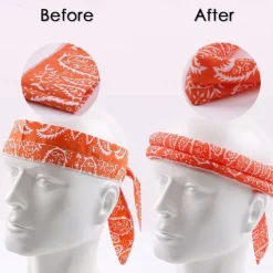 Ice Cooling Scarf Cooling Neck Bandana Cooling Neck Wraps Cooling Headband Summer Cooling Bandana for Men Women Outdoor Activities, Multicolored