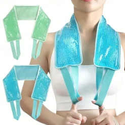 Ice Pack for Neck Pain Relief, Summer Cooling, Neck Ice Pack Wrap for Cervical Pain Relief, Office Pressure, Sports Injuries, Swelling