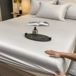 Ice Silk Bed Sheet Single Piece Summer Ice Silk Bed Cover Simmons Mattress Protector Bed Cover Three Piece Set