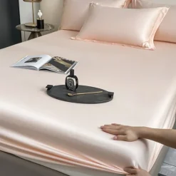 Ice Silk Bed Sheet Single Piece Summer Ice Silk Bed Cover Simmons Mattress Protector Bed Cover Three Piece Set