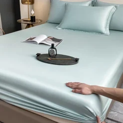 Ice Silk Bed Sheet Single Piece Summer Ice Silk Bed Cover Simmons Mattress Protector Bed Cover Three Piece Set