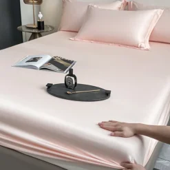 Ice Silk Bed Sheet Single Piece Summer Ice Silk Bed Cover Simmons Mattress Protector Bed Cover Three Piece Set