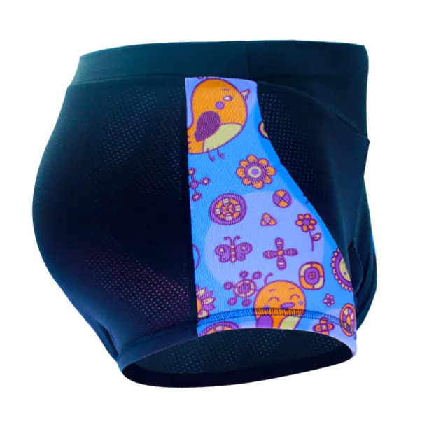 ILPALADINO Women's Cycling Under Shorts Cycling Shorts Bike Shorts Padded Shorts Chamois Bottoms 3D Pad Quick Dry Anatomic Design Sports Floral Botanical Spandex Elastane Lycra Black Road Bike