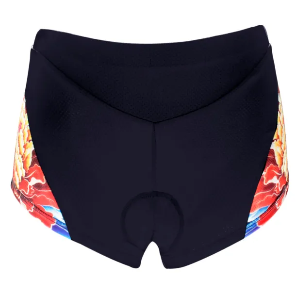 ILPALADINO Women's Cycling Under Shorts Cycling Shorts Bike Shorts Padded Shorts Chamois Bottoms 3D Pad Quick Dry Anatomic Design Sports Floral Botanical Spandex Elastane Lycra Black Road Bike