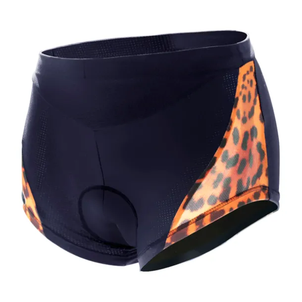 ILPALADINO Women's Cycling Under Shorts Cycling Shorts Bike Shorts Padded Shorts Chamois Bottoms 3D Pad Quick Dry Anatomic Design Sports Floral Botanical Spandex Elastane Lycra Black Road Bike