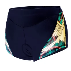 ILPALADINO Women's Cycling Under Shorts Cycling Shorts Bike Shorts Padded Shorts Chamois Bottoms 3D Pad Quick Dry Anatomic Design Sports Floral Botanical Spandex Elastane Lycra Black Road Bike