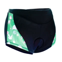 ILPALADINO Women's Cycling Under Shorts Cycling Shorts Bike Shorts Padded Shorts Chamois Bottoms 3D Pad Quick Dry Anatomic Design Sports Floral Botanical Spandex Elastane Lycra Black Road Bike