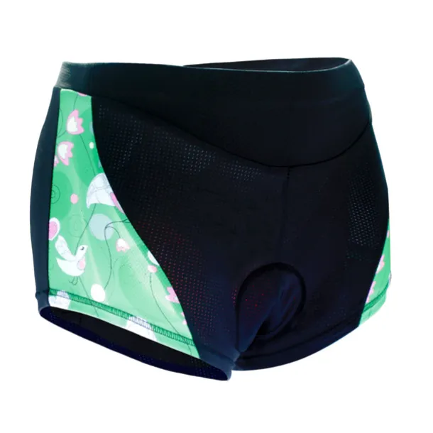 ILPALADINO Women's Cycling Under Shorts Cycling Shorts Bike Shorts Padded Shorts Chamois Bottoms 3D Pad Quick Dry Anatomic Design Sports Floral Botanical Spandex Elastane Lycra Black Road Bike