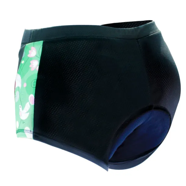 ILPALADINO Women's Cycling Under Shorts Cycling Shorts Bike Shorts Padded Shorts Chamois Bottoms 3D Pad Quick Dry Anatomic Design Sports Floral Botanical Spandex Elastane Lycra Black Road Bike