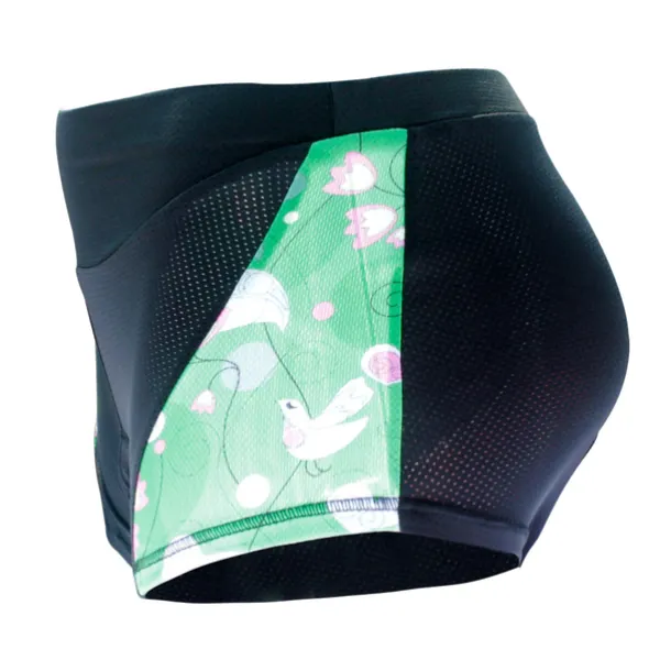 ILPALADINO Women's Cycling Under Shorts Cycling Shorts Bike Shorts Padded Shorts Chamois Bottoms 3D Pad Quick Dry Anatomic Design Sports Floral Botanical Spandex Elastane Lycra Black Road Bike