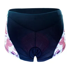 ILPALADINO Women's Cycling Under Shorts Cycling Shorts Bike Shorts Padded Shorts Chamois Bottoms 3D Pad Quick Dry Anatomic Design Sports Floral Botanical Spandex Elastane Lycra Black Road Bike