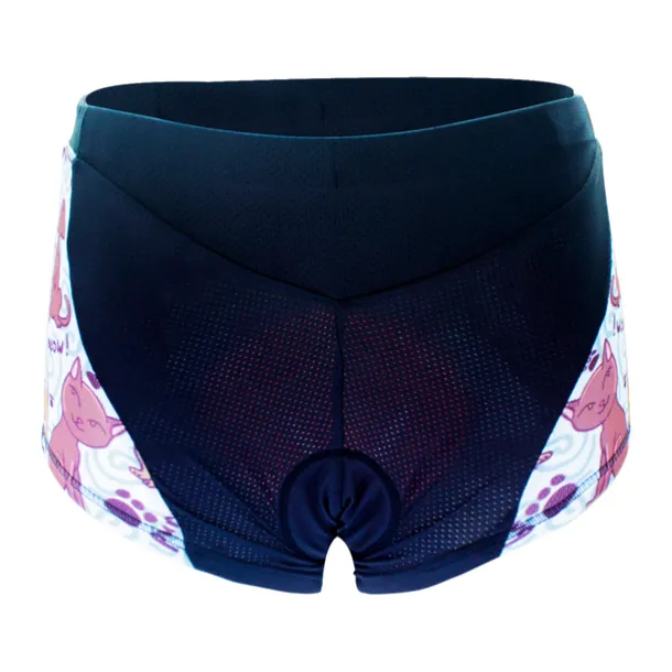 ILPALADINO Women's Cycling Under Shorts Cycling Shorts Bike Shorts Padded Shorts Chamois Bottoms 3D Pad Quick Dry Anatomic Design Sports Floral Botanical Spandex Elastane Lycra Black Road Bike