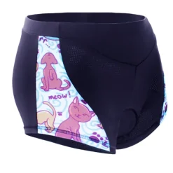 ILPALADINO Women's Cycling Under Shorts Cycling Shorts Bike Shorts Padded Shorts Chamois Bottoms 3D Pad Quick Dry Anatomic Design Sports Floral Botanical Spandex Elastane Lycra Black Road Bike