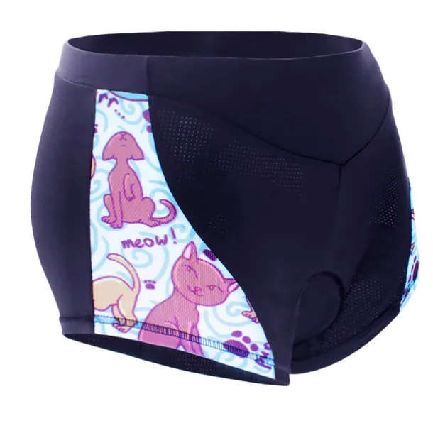 ILPALADINO Women's Cycling Under Shorts Cycling Shorts Bike Shorts Padded Shorts Chamois Bottoms 3D Pad Quick Dry Anatomic Design Sports Floral Botanical Spandex Elastane Lycra Black Road Bike