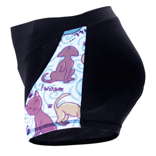 ILPALADINO Women's Cycling Under Shorts Cycling Shorts Bike Shorts Padded Shorts Chamois Bottoms 3D Pad Quick Dry Anatomic Design Sports Floral Botanical Spandex Elastane Lycra Black Road Bike