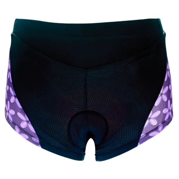 ILPALADINO Women's Cycling Under Shorts Cycling Shorts Bike Shorts Padded Shorts Chamois Bottoms 3D Pad Quick Dry Anatomic Design Sports Floral Botanical Spandex Elastane Lycra Black Road Bike