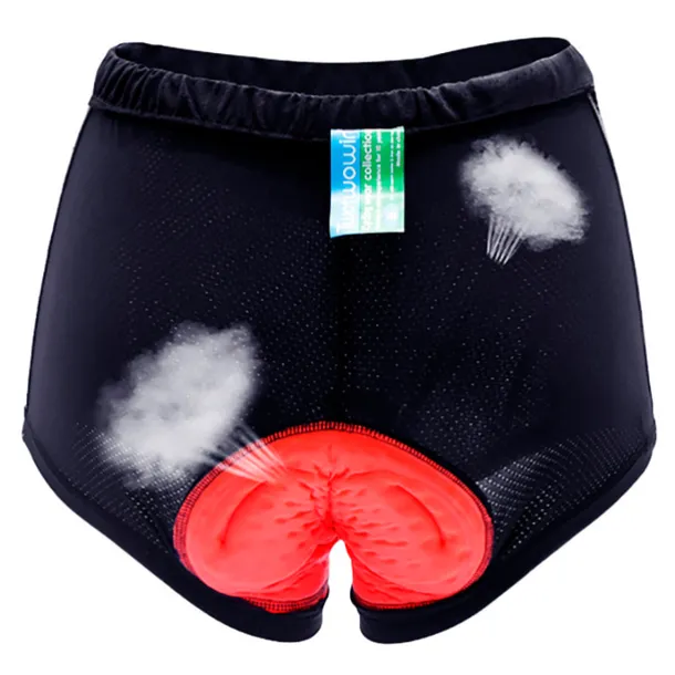 ILPALADINO Women's Cycling Under Shorts Cycling Shorts Bike Shorts Padded Shorts Chamois Bottoms 3D Pad Quick Dry Anatomic Design Sports Floral Botanical Spandex Elastane Lycra Black Road Bike