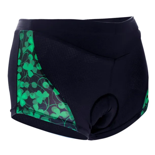 ILPALADINO Women's Cycling Under Shorts Cycling Shorts Bike Shorts Padded Shorts Chamois Bottoms 3D Pad Quick Dry Anatomic Design Sports Floral Botanical Spandex Elastane Lycra Black Road Bike