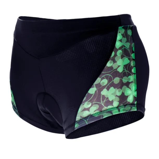 ILPALADINO Women's Cycling Under Shorts Cycling Shorts Bike Shorts Padded Shorts Chamois Bottoms 3D Pad Quick Dry Anatomic Design Sports Floral Botanical Spandex Elastane Lycra Black Road Bike