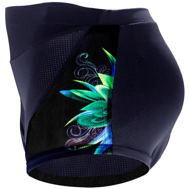 ILPALADINO Women's Cycling Under Shorts Cycling Shorts Bike Shorts Padded Shorts Chamois Bottoms 3D Pad Quick Dry Anatomic Design Sports Floral Botanical Spandex Elastane Lycra Black Road Bike