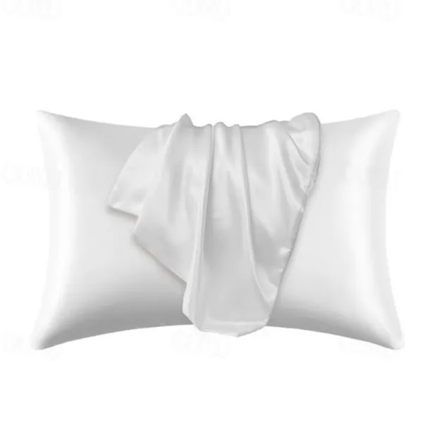 Imitation Silk Solid Color Pillowcase Envelope Pillowcase