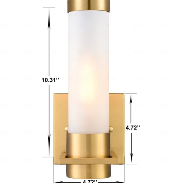IModern Wall Light Fixture Nickel 1 PCS Wall Sconce Bathroom Wall Lighting with Cylinder Clear Glass Shade for Bathroom 110-240V