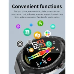 iMosi E430 Smart Watch 1.39 inch Smartwatch Fitness Running Watch Bluetooth ECG+PPG Pedometer Call Reminder Compatible with Android iOS Women Men Waterproof Media Control Message Reminder IP68 44mm