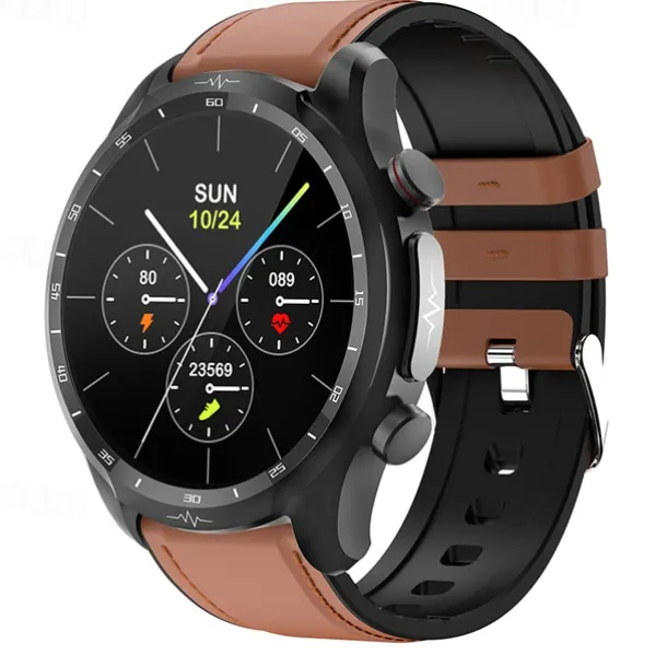 iMosi E430 Smart Watch 1.39 inch Smartwatch Fitness Running Watch Bluetooth ECG+PPG Pedometer Call Reminder Compatible with Android iOS Women Men Waterproof Media Control Message Reminder IP68 44mm