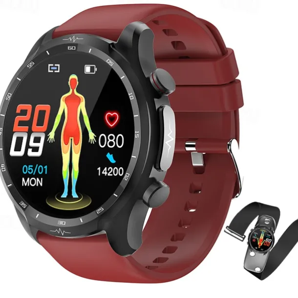 iMosi E430 Smart Watch 1.39 inch Smartwatch Fitness Running Watch Bluetooth ECG+PPG Pedometer Call Reminder Compatible with Android iOS Women Men Waterproof Media Control Message Reminder IP68 44mm