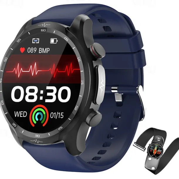 iMosi E430 Smart Watch 1.39 inch Smartwatch Fitness Running Watch Bluetooth ECG+PPG Pedometer Call Reminder Compatible with Android iOS Women Men Waterproof Media Control Message Reminder IP68 44mm