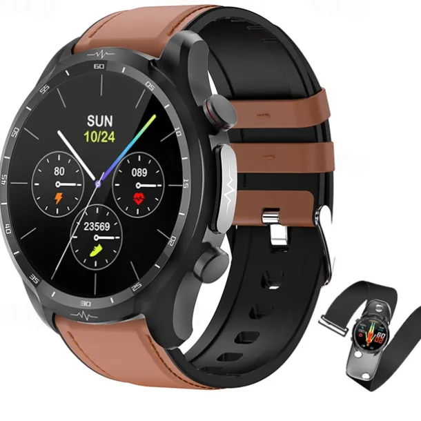 iMosi E430 Smart Watch 1.39 inch Smartwatch Fitness Running Watch Bluetooth ECG+PPG Pedometer Call Reminder Compatible with Android iOS Women Men Waterproof Media Control Message Reminder IP68 44mm