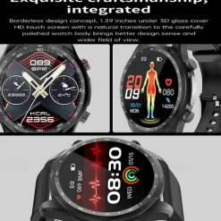 iMosi E430 Smart Watch 1.39 inch Smartwatch Fitness Running Watch Bluetooth ECG+PPG Pedometer Call Reminder Compatible with Android iOS Women Men Waterproof Media Control Message Reminder IP68 44mm