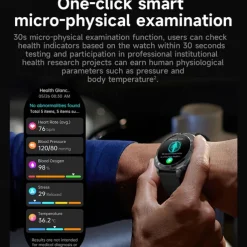 iMosi ET492 Smart Watch 1.43 inch Smartwatch Fitness Running Watch Bluetooth ECG+PPG Temperature Monitoring Pedometer Compatible with Android iOS Women Men Hands-Free Calls Waterproof Media Control