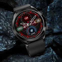 iMosi ET440 Smart Watch 1.39 inch Smartwatch Fitness Running Watch Bluetooth ECG+PPG Temperature Monitoring Pedometer Compatible with Android iOS Women Men Hands-Free Calls Waterproof Media Control