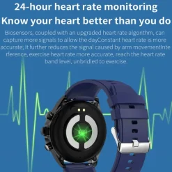 iMosi ET440 Smart Watch 1.39 inch Smartwatch Fitness Running Watch Bluetooth ECG+PPG Temperature Monitoring Pedometer Compatible with Android iOS Women Men Hands-Free Calls Waterproof Media Control