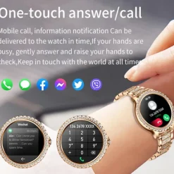 iMosi I59 Smart Watch 1.32 inch Smartwatch Fitness Running Watch Bluetooth Pedometer Call Reminder Activity Tracker Compatible with Android iOS Women Men Long Standby Hands-Free Calls Waterproof IP 67