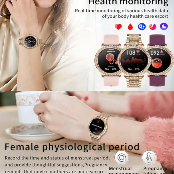 iMosi I59 Smart Watch 1.32 inch Smartwatch Fitness Running Watch Bluetooth Pedometer Call Reminder Activity Tracker Compatible with Android iOS Women Men Long Standby Hands-Free Calls Waterproof IP 67