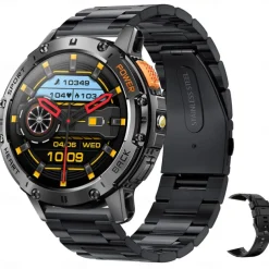 iMosi K65 Smart Watch 1.43 inch Smartwatch Fitness Running Watch Bluetooth Pedometer Call Reminder Activity Tracker Compatible with Android iOS Women Men Hands-Free Calls Waterproof Media Control IP