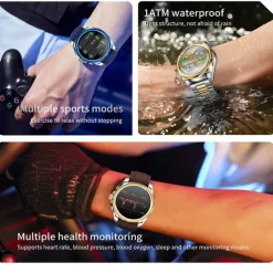 iMosi KC83 Smart Watch 1.43 inch Smartwatch Fitness Running Watch Bluetooth Pedometer Call Reminder Activity Tracker Compatible with Android iOS Women Men Hands-Free Calls Waterproof Media Control IP