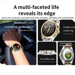 iMosi KC83 Smart Watch 1.43 inch Smartwatch Fitness Running Watch Bluetooth Pedometer Call Reminder Activity Tracker Compatible with Android iOS Women Men Hands-Free Calls Waterproof Media Control IP