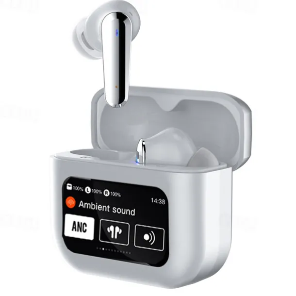 iMosi Q30 Full Color Touch Screen Wireless Earphones Active Noise Canceling Bluetooth 5.4 Headphone ANC TWS Bluetooth Earbuds