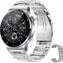 iMosi QW32 Smart Watch 1.28 inch Smartwatch Fitness Running Watch Bluetooth ECG+PPG Pedometer Call Reminder Compatible with Android iOS Women Men Hands-Free Calls Waterproof Media Control IP 67 46mm