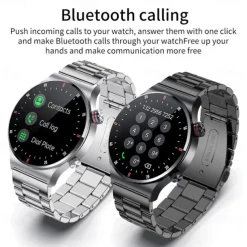 iMosi QW32 Smart Watch 1.28 inch Smartwatch Fitness Running Watch Bluetooth ECG+PPG Pedometer Call Reminder Compatible with Android iOS Women Men Hands-Free Calls Waterproof Media Control IP 67 46mm