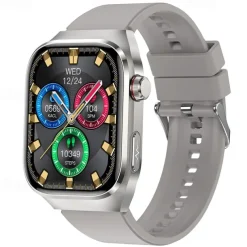 iMosi TK16 Smart Watch 2.04 inch Smartwatch Fitness Running Watch Bluetooth ECG+PPG Temperature Monitoring Pedometer Compatible with Android iOS Women Men Long Standby Hands-Free Calls Waterproof IP68